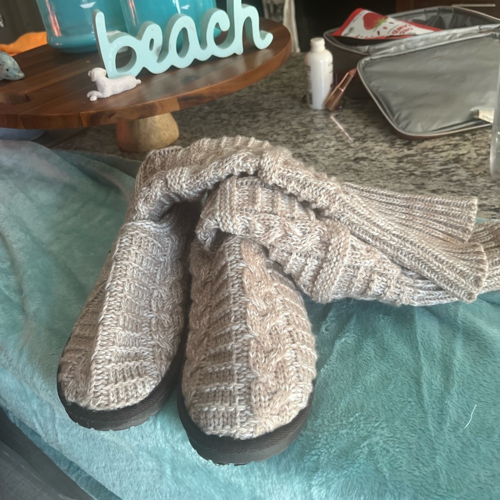 Mulk Luk tall slipper boots. Size 9.